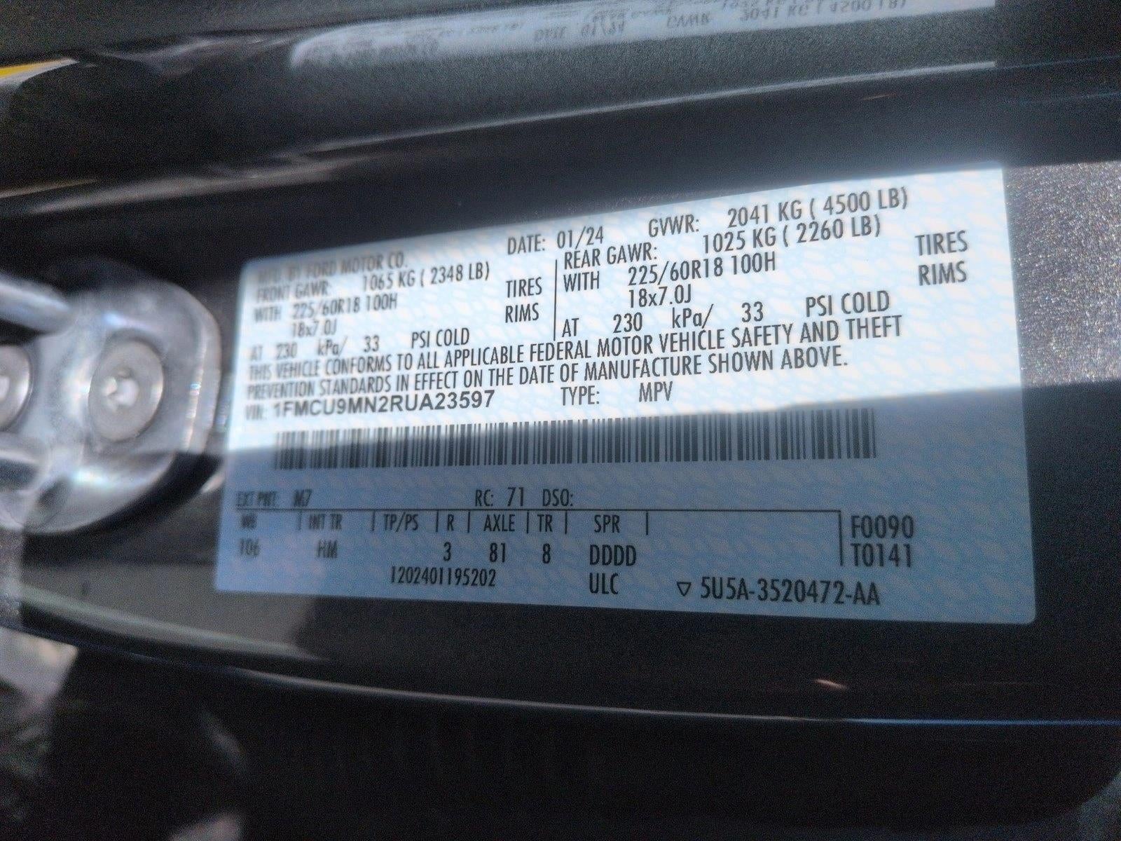 2024 Ford Escape ST-Line AWD