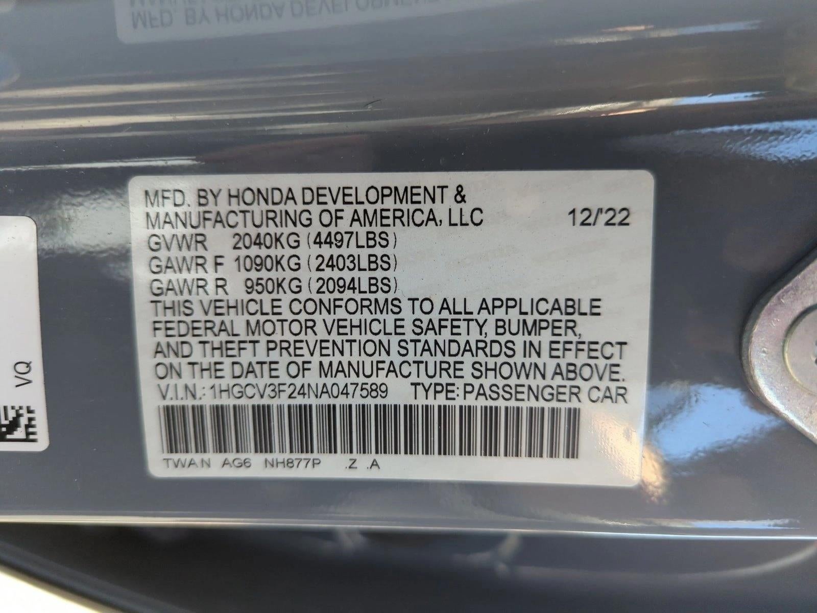 2022 Honda Accord Hybrid Sport Sedan