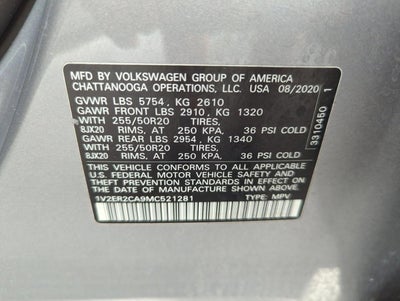 2021 Volkswagen Atlas 2021.5 3.6L V6 SEL FWD