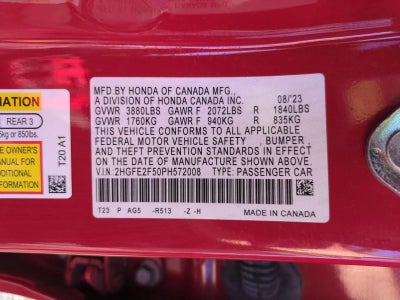 2023 Honda Civic Sedan Sport CVT