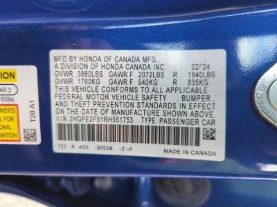 2024 Honda Civic Sedan Sport CVT