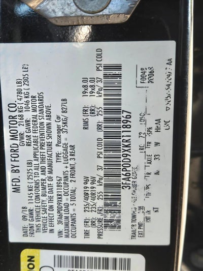 2019 Ford Fusion Titanium AWD