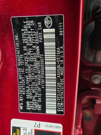 2016 Toyota Camry 4dr Sdn I4 Auto SE (SE)