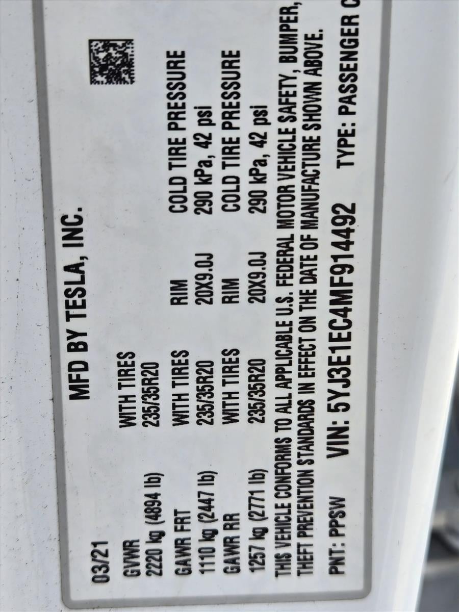 2021 Tesla Model 3 Performance AWD
