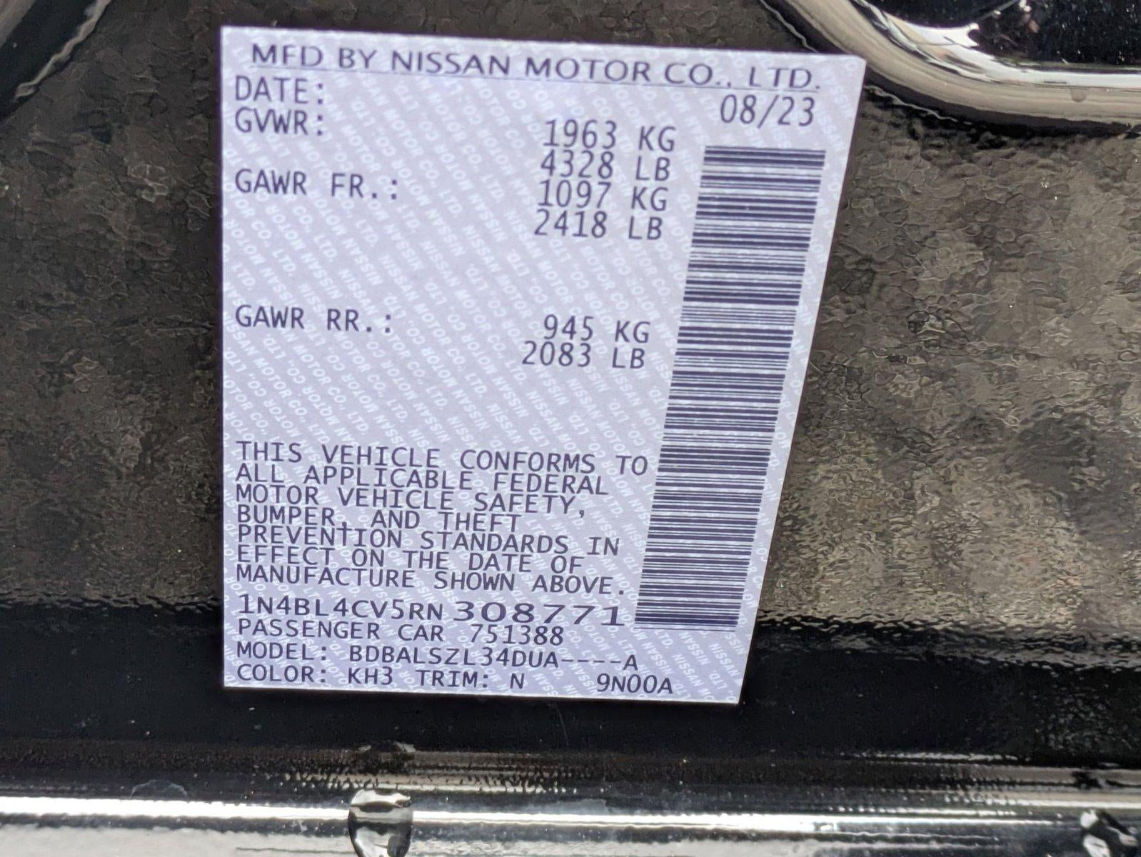 2024 Nissan Altima 2.5 SR Sedan