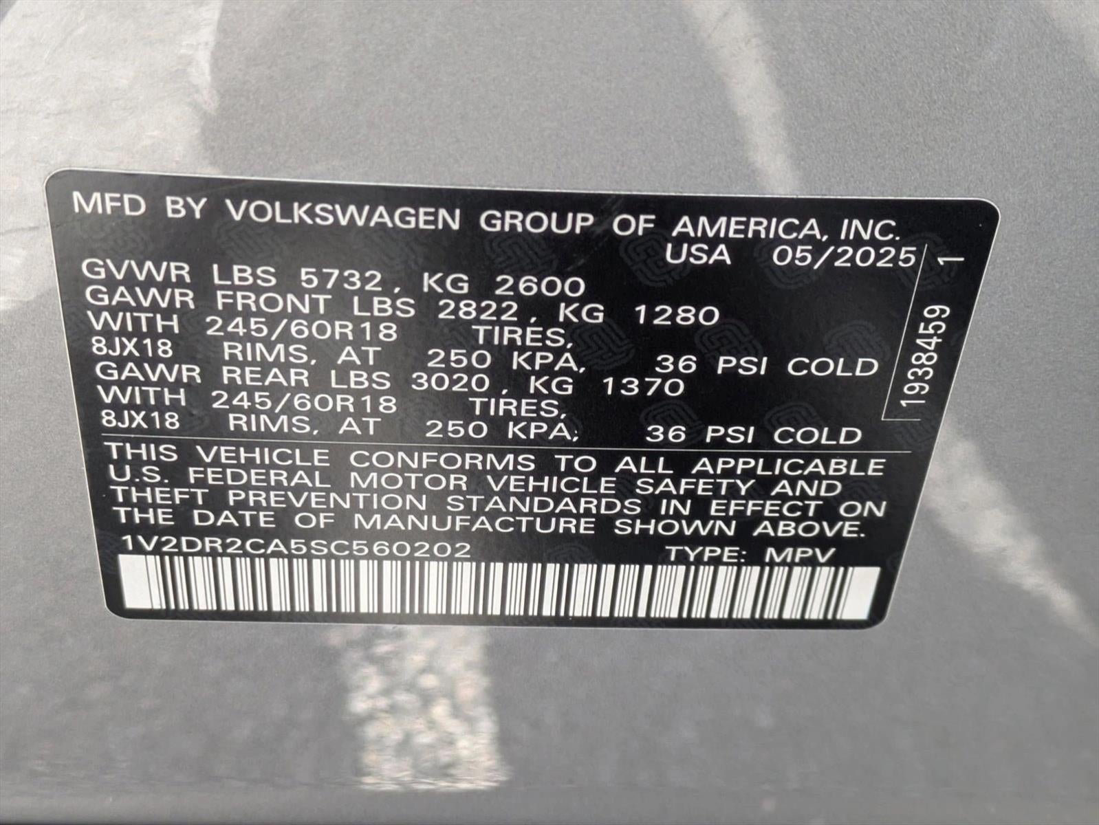 2025 Volkswagen Atlas 2.0T SE FWD