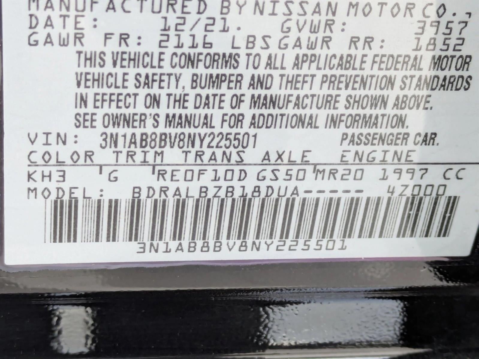 2022 Nissan Sentra S CVT