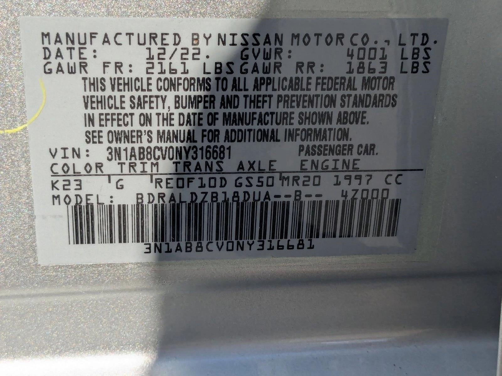 2022 Nissan Sentra SV CVT