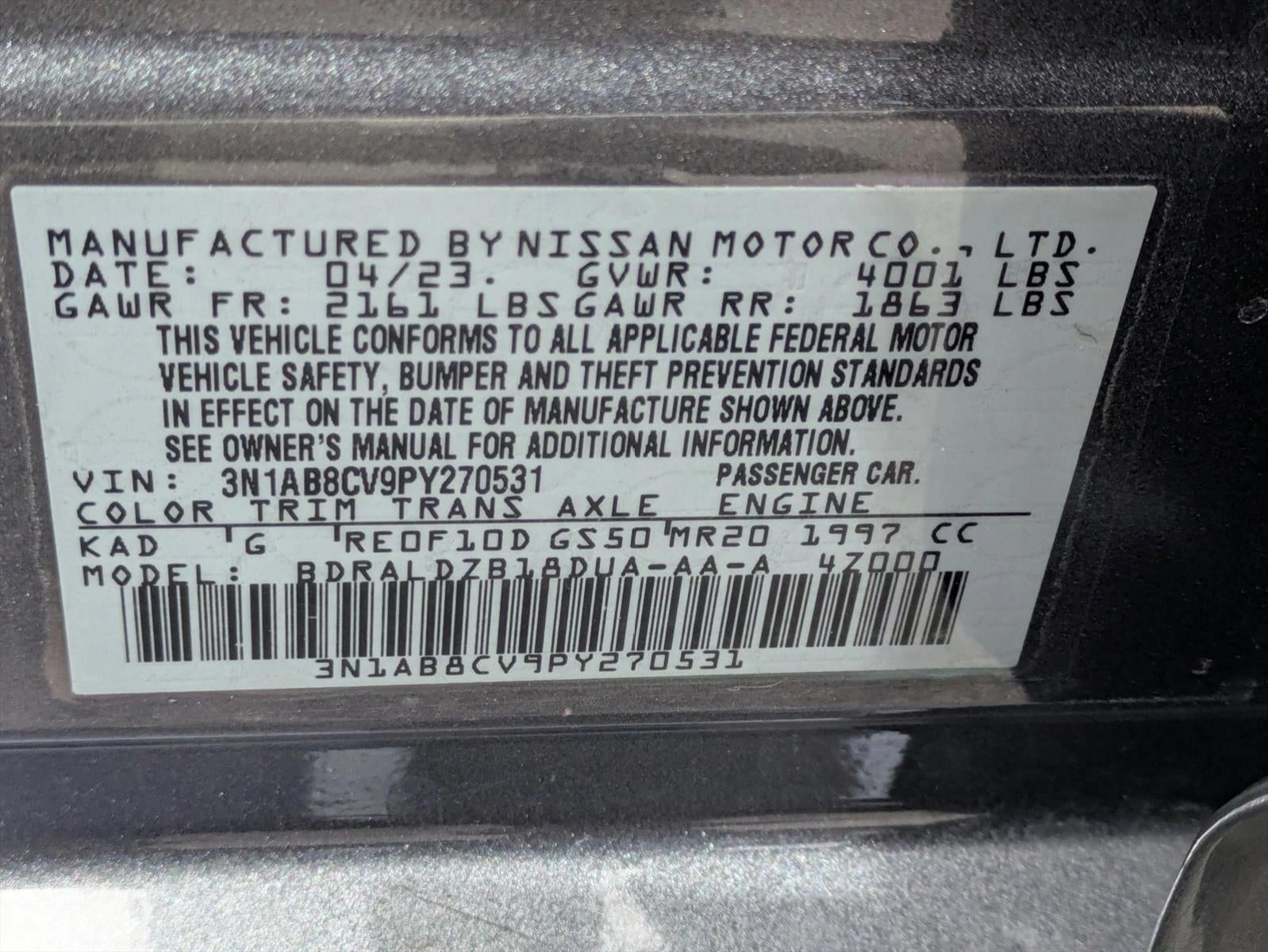 2023 Nissan Sentra SV CVT