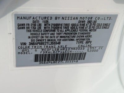 2026 Nissan Kicks S FWD