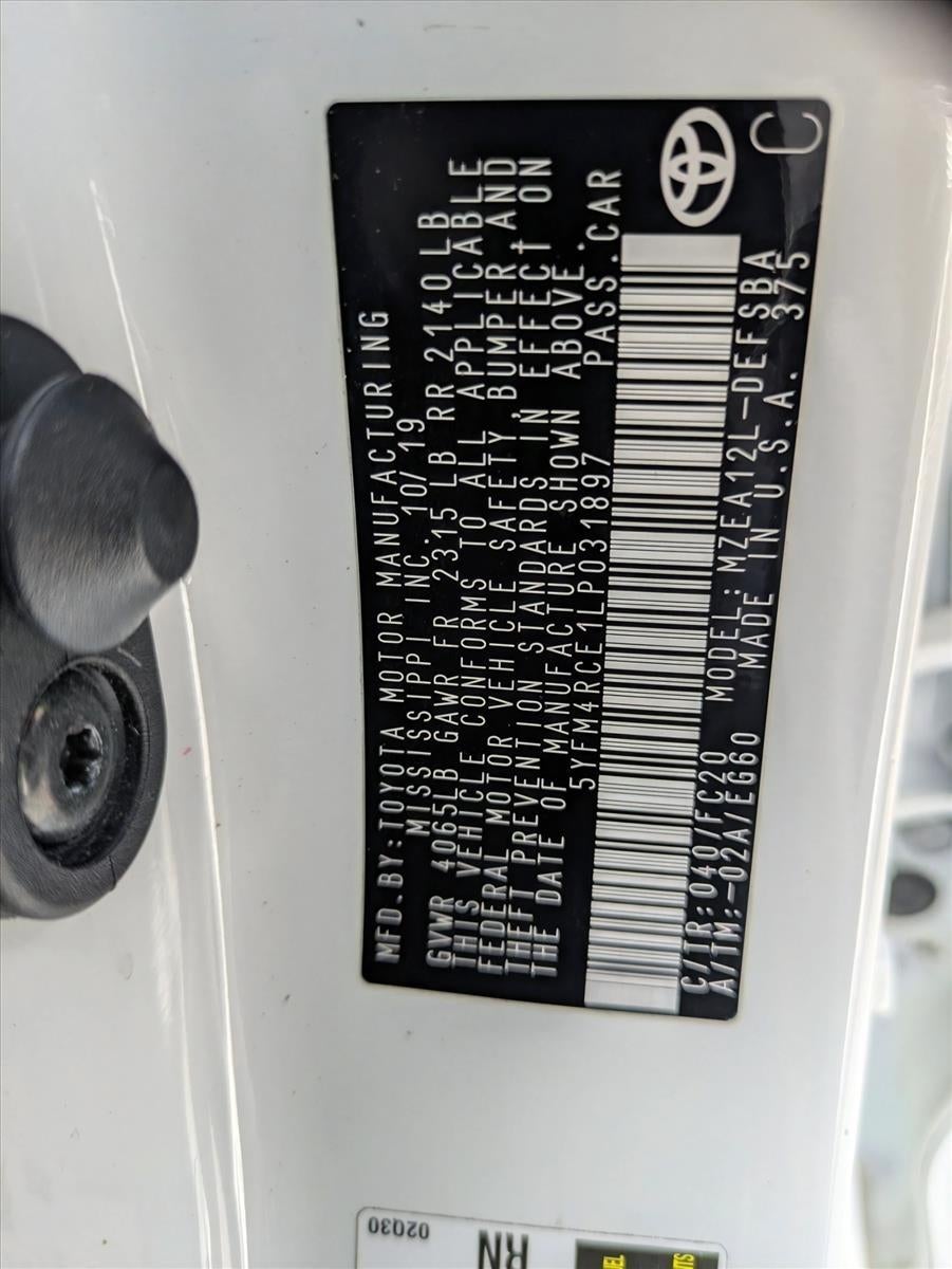 2020 Toyota Corolla SE Manual (Natl)