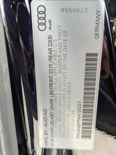 2019 Audi A3 Sedan Premium 40 TFSI