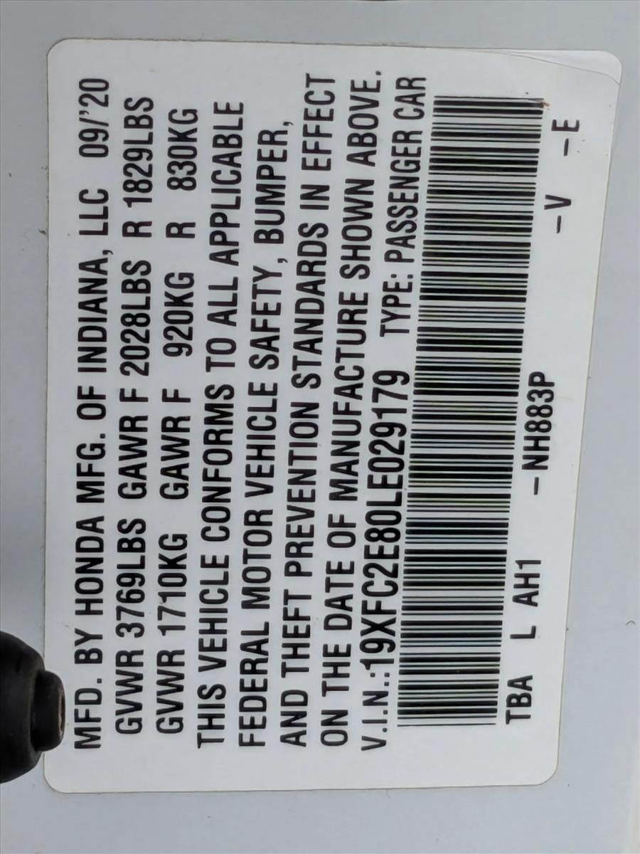 2020 Honda Civic Sedan Sport Manual