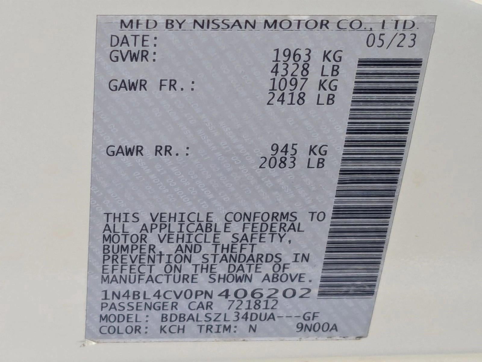 2023 Nissan Altima 2.5 SR Sedan