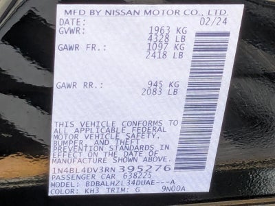 2024 Nissan Altima 2.5 SV Sedan