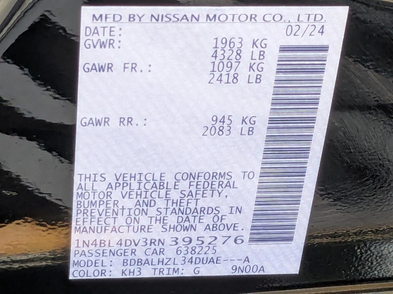 2024 Nissan Altima 2.5 SV Sedan