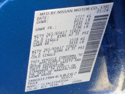 2024 Nissan Frontier Crew Cab 4x2 SL