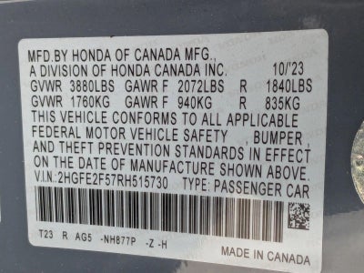 2024 Honda Civic Sedan Sport CVT