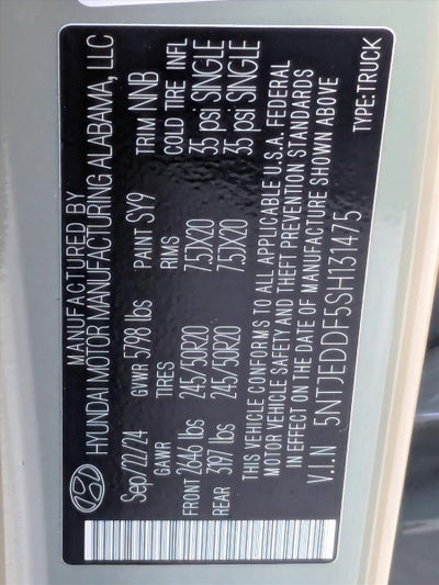 2025 Hyundai SANTA CRUZ Limited AWD