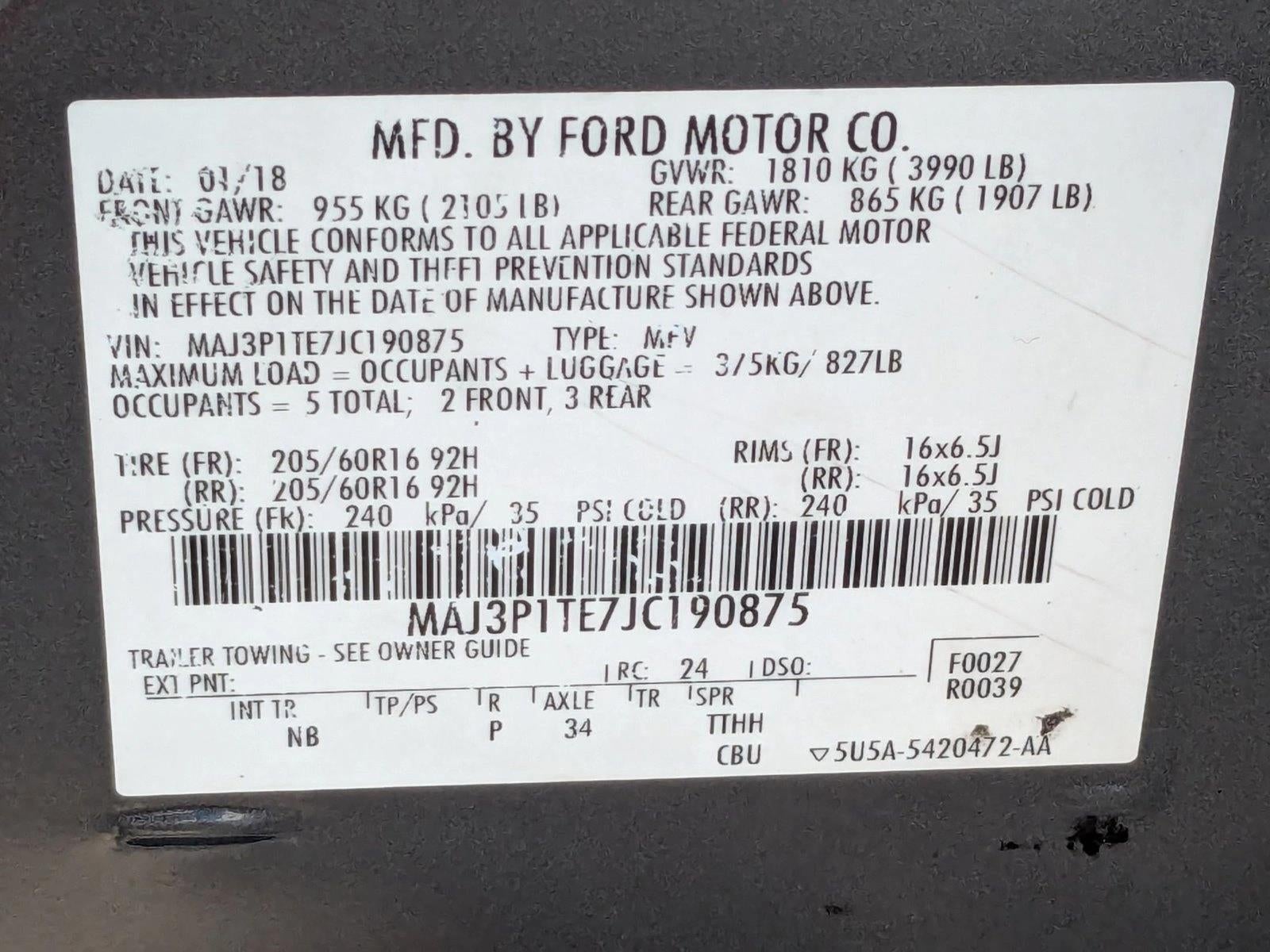 2018 Ford EcoSport SE FWD