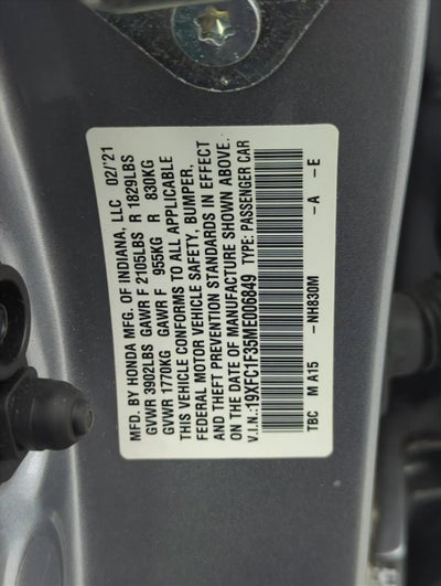 2021 Honda Civic Sedan EX CVT