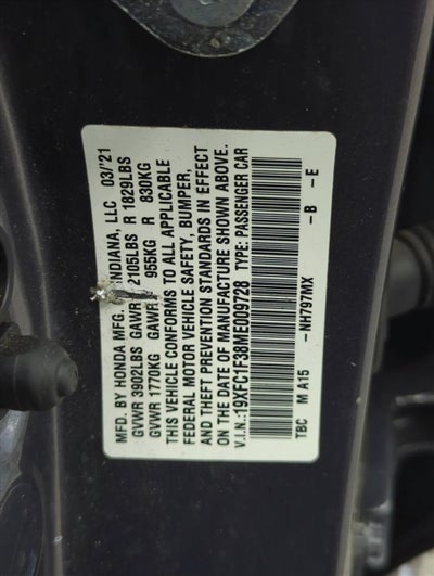 2021 Honda Civic Sedan EX CVT