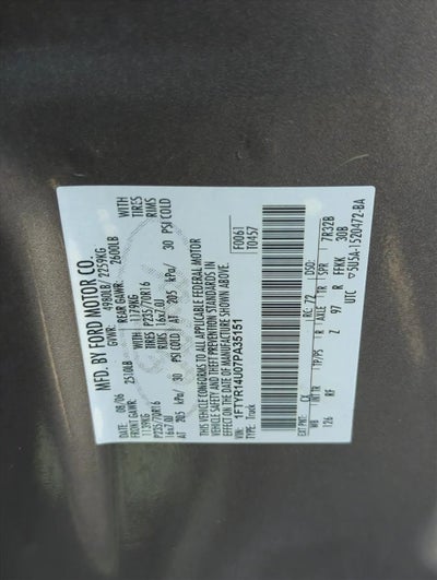 2007 Ford Ranger 2WD SuperCab 2dr 6 Ft Box XL