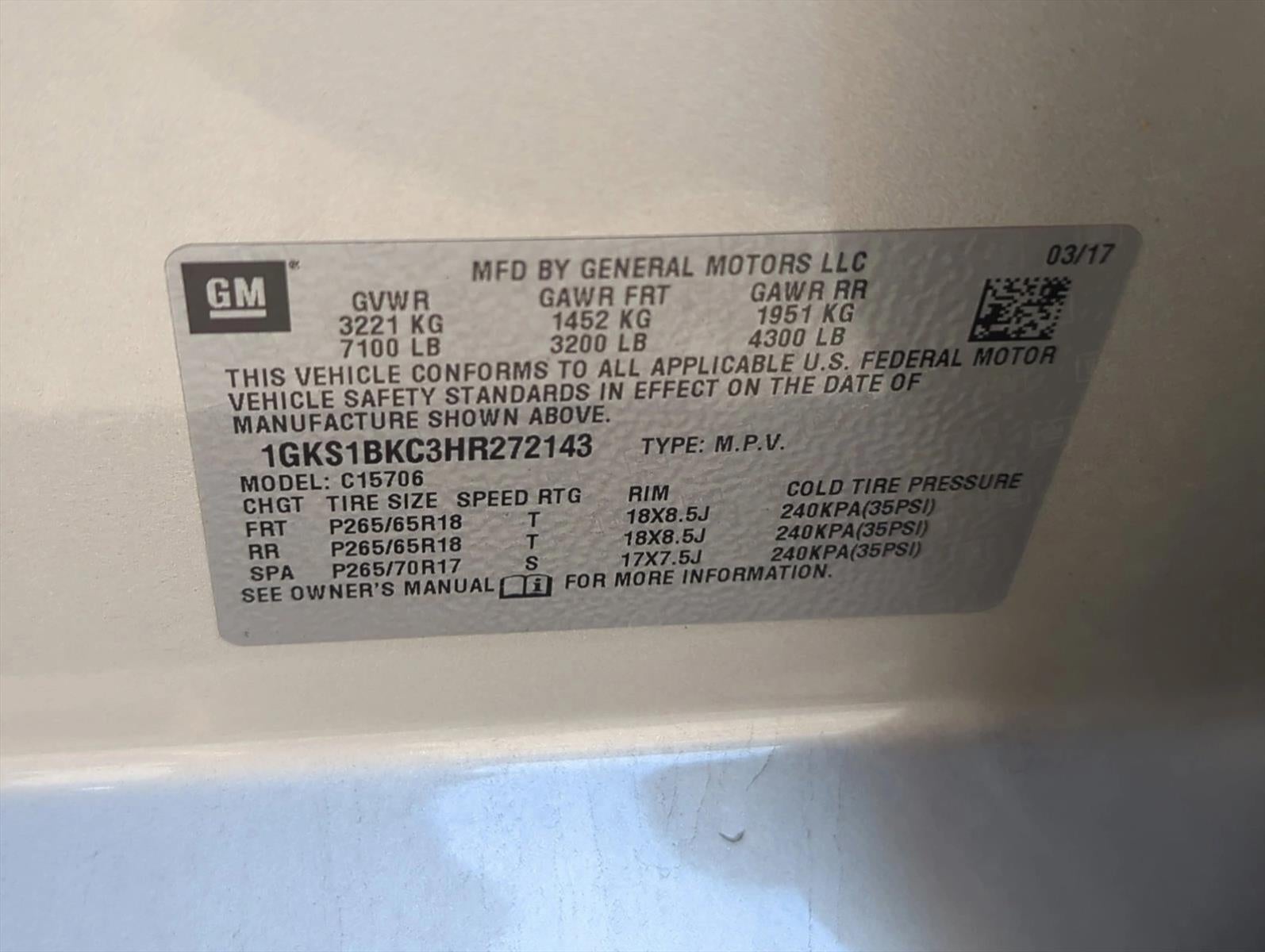 2017 GMC Yukon 2WD 4dr SLT