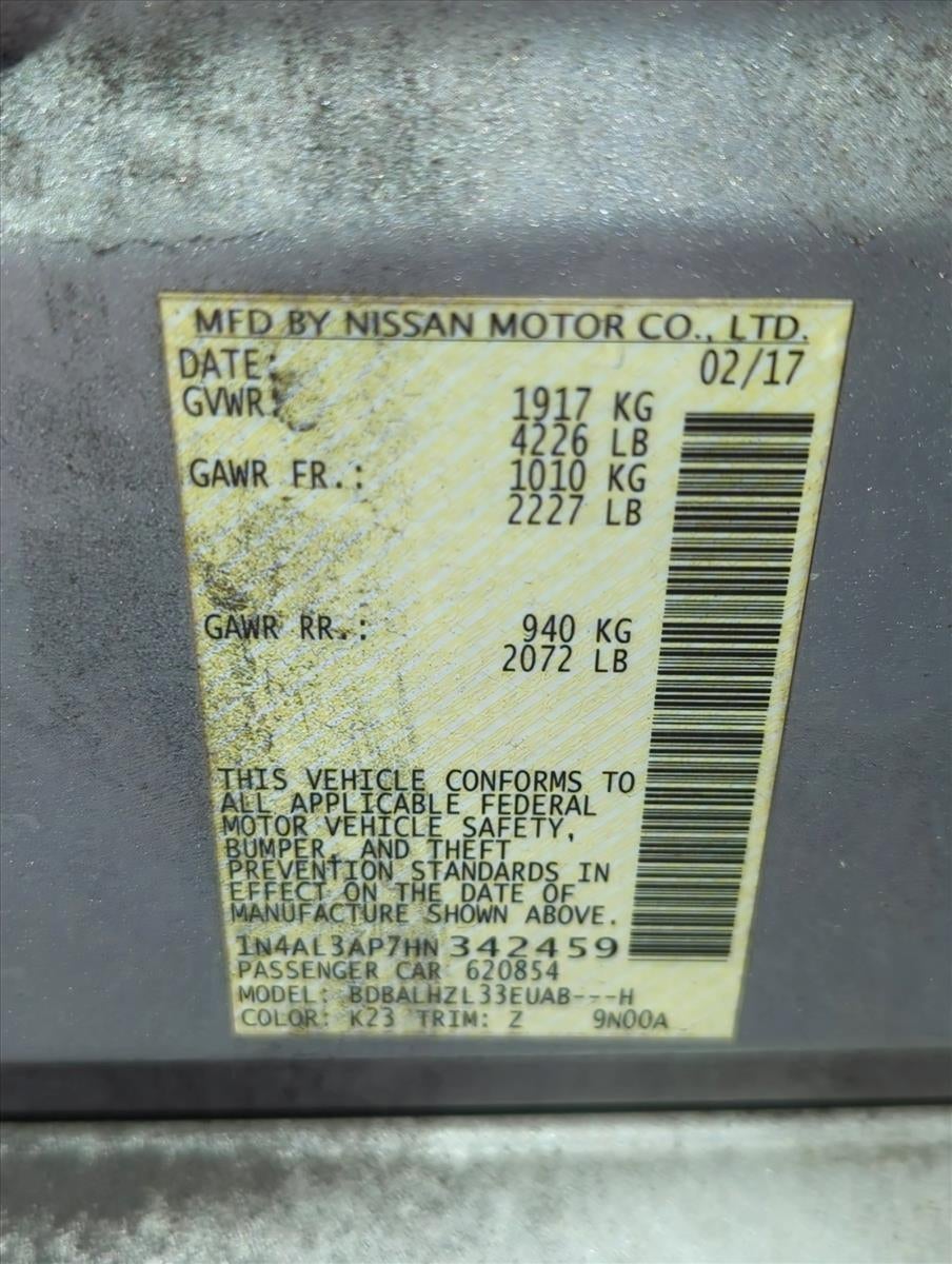 2017 Nissan Altima 2.5 SR Sedan