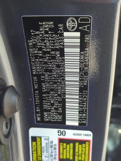 2018 Toyota Corolla LE CVT (Natl)