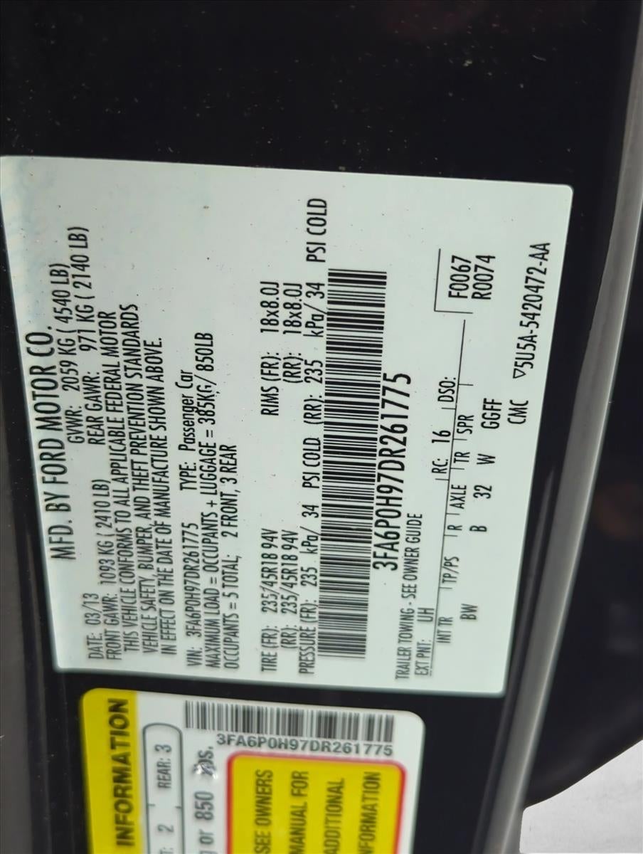 2013 Ford Fusion 4dr Sdn SE FWD
