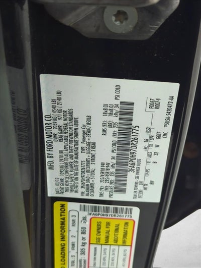 2013 Ford Fusion 4dr Sdn SE FWD