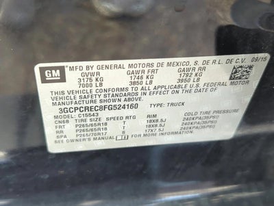 2015 Chevrolet Silverado 1500 Crew Cab Short Box 2-Wheel Drive LT