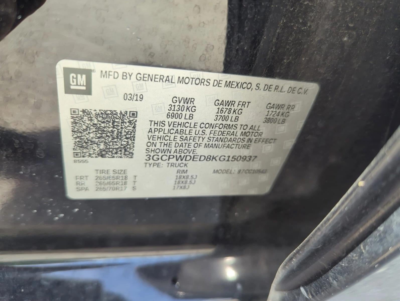 2019 Chevrolet Silverado 1500 Crew Cab Short Box 2-Wheel Drive RST