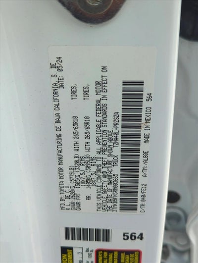 2024 Toyota Tacoma 2WD 2WD TRD Sport Double Cab 5' Bed AT (Natl)