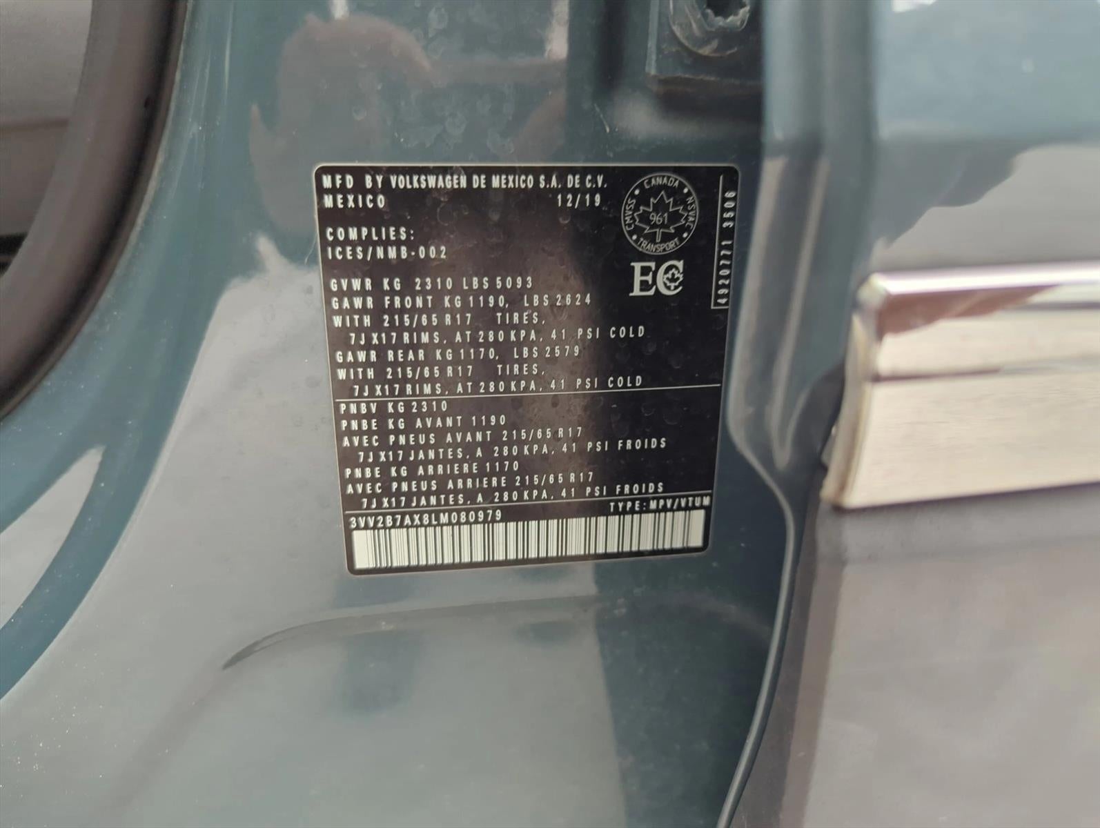 2020 Volkswagen Tiguan 2.0T SE 4MOTION