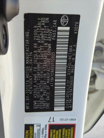 2014 Toyota Avalon 4dr Sdn XLE Premium (Natl)