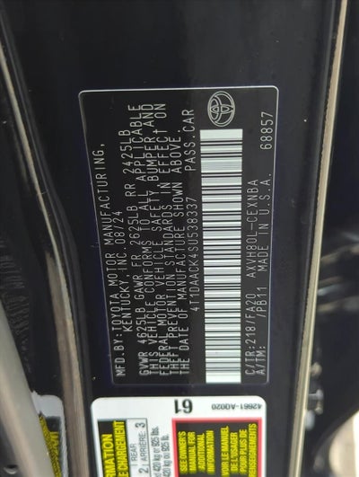 2025 Toyota Camry LE (Natl)