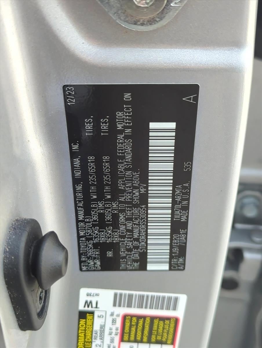 2024 Toyota Highlander XLE FWD (Natl)