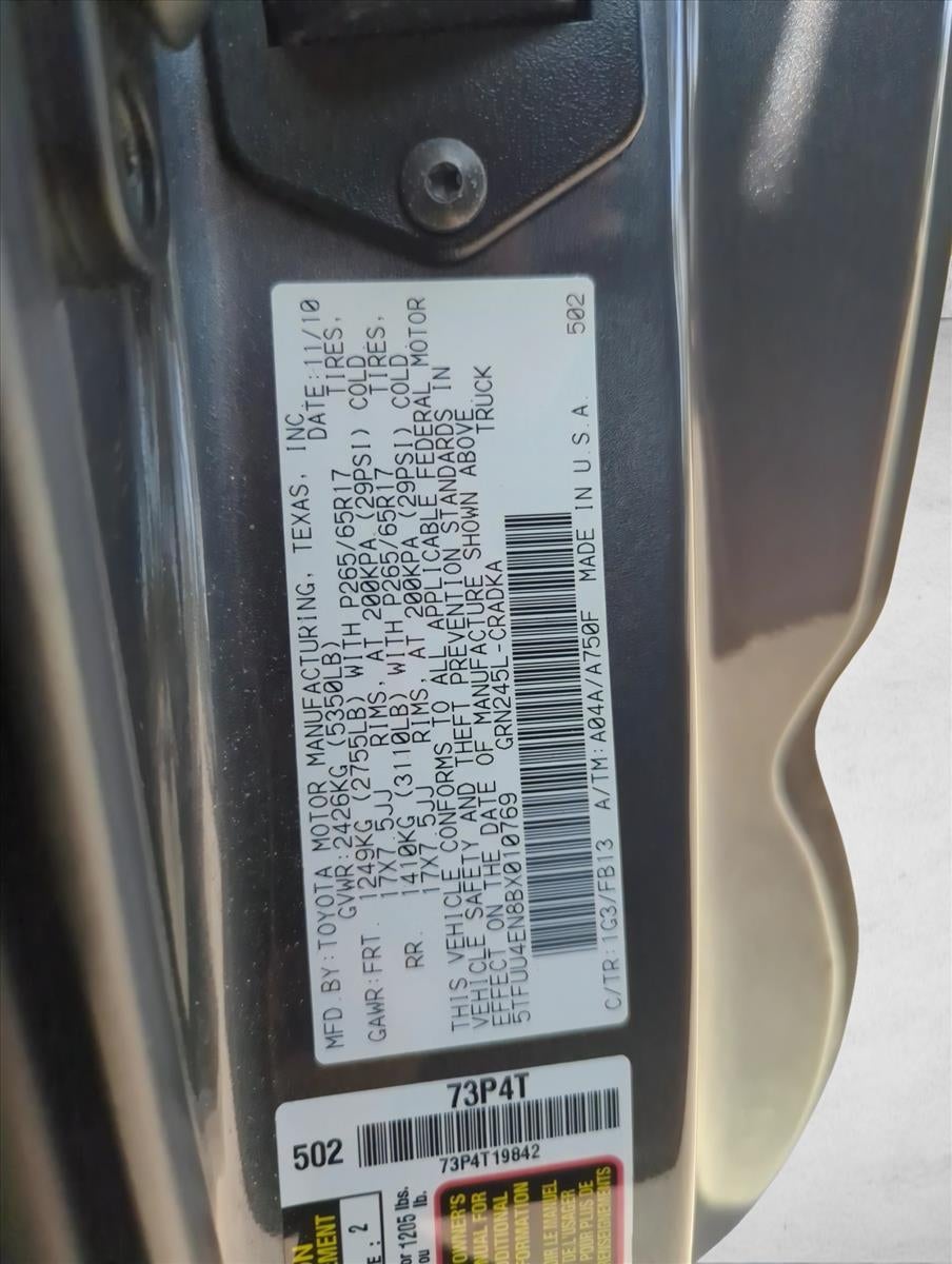 2011 Toyota Tacoma 4WD Access Cab Standard Bed V6 Automatic (Natl)