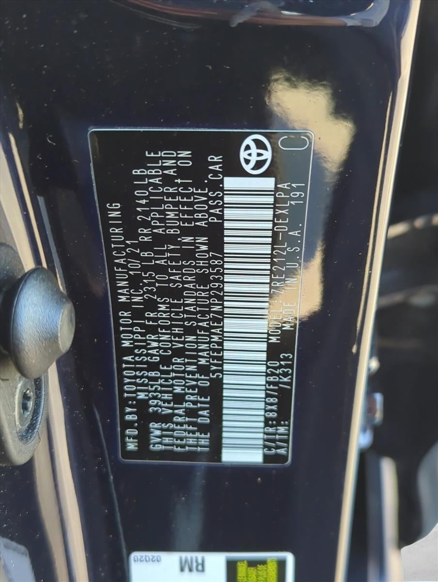 2022 Toyota Corolla LE CVT (Natl)