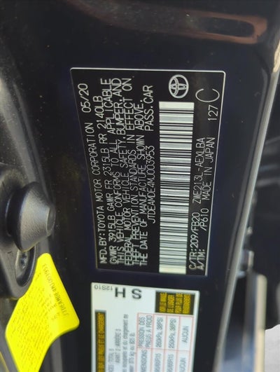 2021 Toyota Corolla Hybrid LE CVT (Natl)