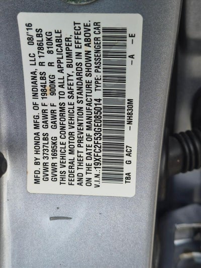 2016 Honda Civic Sedan LX CVT