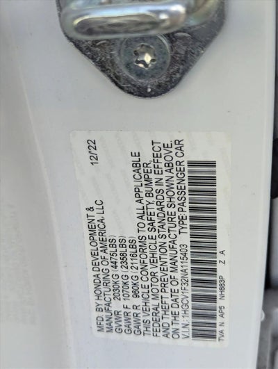 2022 Honda Accord Sedan Sport 1.5T CVT