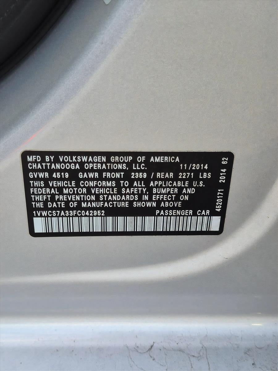 2015 Volkswagen Passat 4dr Sdn 1.8T Auto SEL Premium