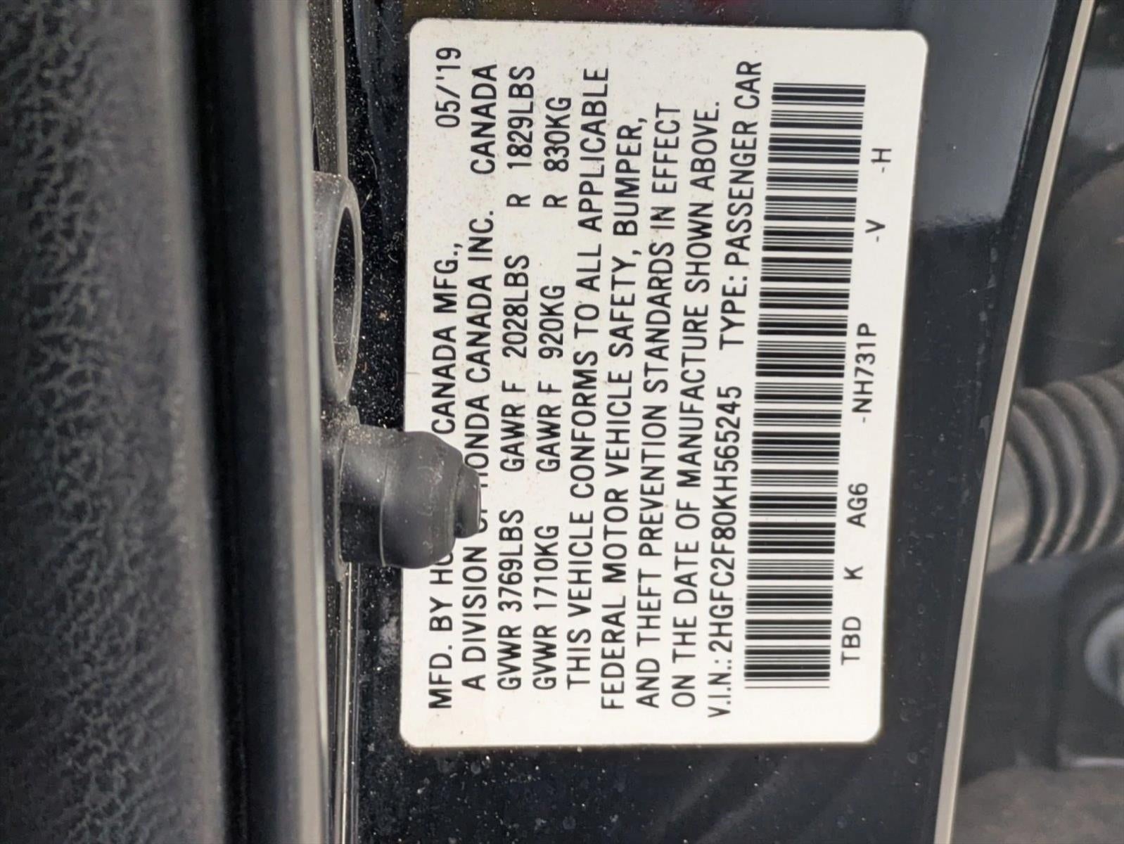 2019 Honda Civic Sedan Sport CVT