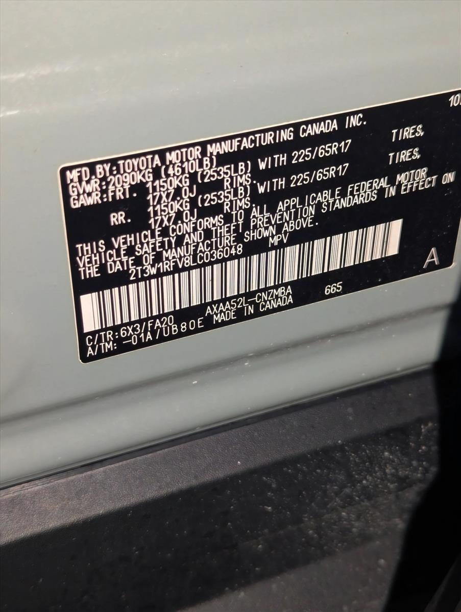 2020 Toyota RAV4 XLE FWD (GS)