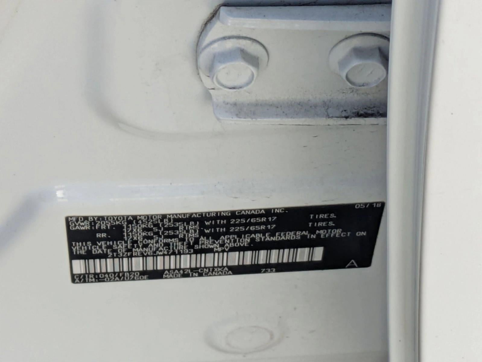 2018 Toyota RAV4 LE FWD (GS)