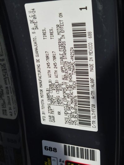 2024 Toyota Tacoma 4WD 4WD SR5 Double Cab 5' Bed AT (Natl)