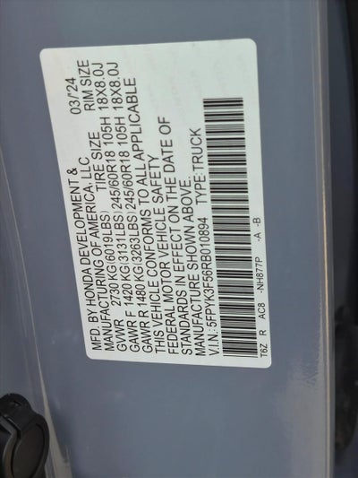 2024 Honda Ridgeline RTL AWD
